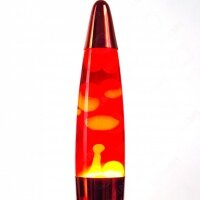 Лава-лампа 35см Хром (К) Жёлтая/Красная (Воск)
